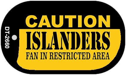 Caution Islanders Fan Area Novelty Metal Dog Tag Necklace DT-2660