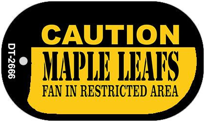 Caution Maple Leafs Fan Area Novelty Metal Dog Tag Necklace DT-2666
