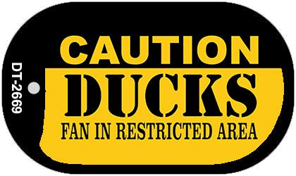 Caution Ducks Fan Area Novelty Metal Dog Tag Necklace DT-2669