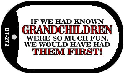 Grandchildren Novelty Metal Dog Tag Necklace DT-272