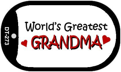 Worlds Greatest Grandma Novelty Metal Dog Tag Necklace DT-273