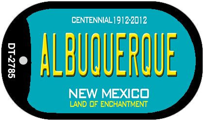 Albuquerque Teal New Mexico Novelty Metal Dog Tag Necklace DT-2785