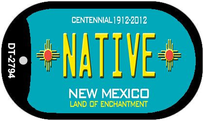 Native Teal New Mexico Novelty Metal Dog Tag Necklace DT-2794