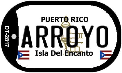 Arroyo Puerto Rico Metal Novelty Dog Tag Necklace DT-2817