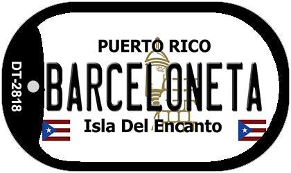 Barceloneta Puerto Rico Metal Novelty Dog Tag Necklace DT-2818