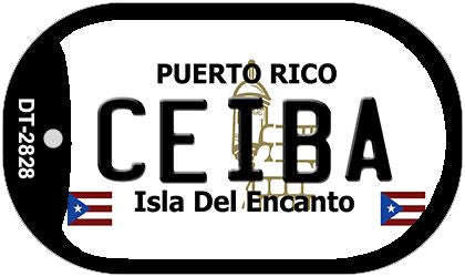 Ceiba Puerto Rico Metal Novelty Dog Tag Necklace DT-2828