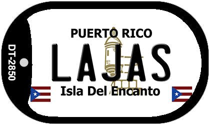 Lajas Puerto Rico Metal Novelty Dog Tag Necklace DT-2850