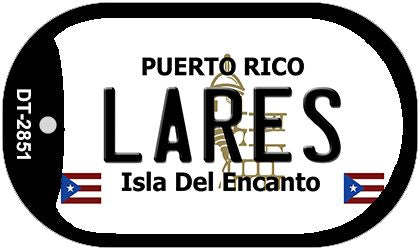 Lares Puerto Rico Metal Novelty Dog Tag Necklace DT-2851