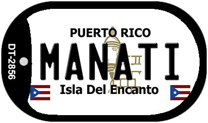 Manati Puerto Rico Metal Novelty Dog Tag Necklace DT-2856
