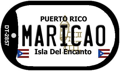 Maricao Puerto Rico Metal Novelty Dog Tag Necklace DT-2857