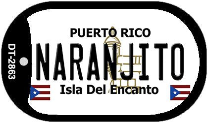Naranjito Puerto Rico Metal Novelty Dog Tag Necklace DT-2863