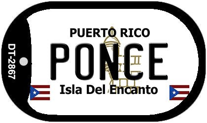Ponce Puerto Rico Metal Novelty Dog Tag Necklace DT-2867