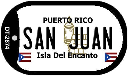 San Juan Puerto Rico Metal Novelty Dog Tag Necklace DT-2874