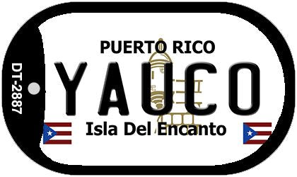 Yauco Puerto Rico Metal Novelty Dog Tag Necklace DT-2887