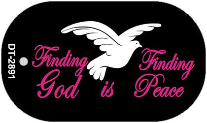 Finding God Black Novelty Metal Dog Tag Necklace DT-2891