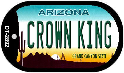 Crown King Arizona Novelty Metal Dog Tag Necklace DT-2892