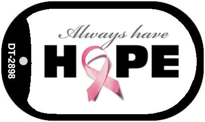 Have Hope Novelty Metal Dog Tag Necklace DT-2898