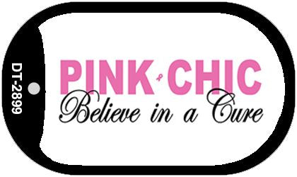 Pink Chic Novelty Metal Dog Tag Necklace DT-2899