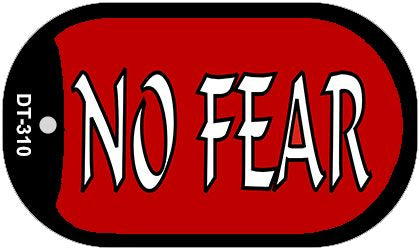 No Fear Novelty Metal Dog Tag Necklace DT-310