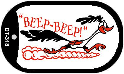 Beep Beep Roadrunner Novelty Metal Dog Tag Necklace DT-318