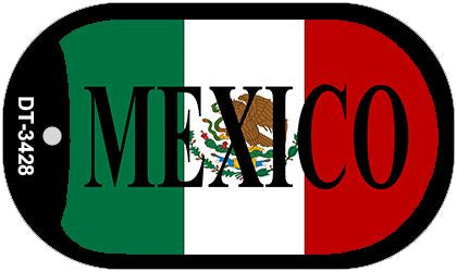 Mexico Flag Metal Novelty Dog Tag Necklace DT-3428