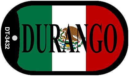 Durango Mexico Flag Metal Novelty Dog Tag Necklace DT-3432