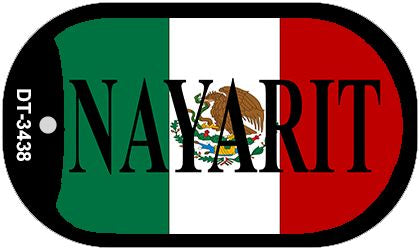 Nayarit Mexico Flag Metal Novelty Dog Tag Necklace DT-3438