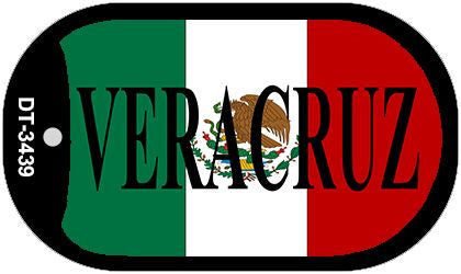 Veracruz Mexico Flag Metal Novelty Dog Tag Necklace DT-3439