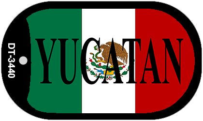 Yucatan Mexico Flag Metal Novelty Dog Tag Necklace DT-3440