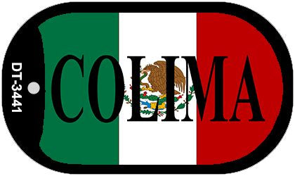 Colima Mexico Flag Metal Novelty Dog Tag Necklace DT-3441