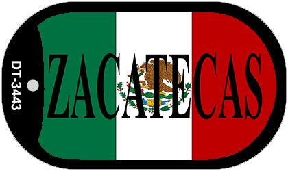 Zacatecas Mexico Flag Metal Novelty Dog Tag Necklace DT-3443