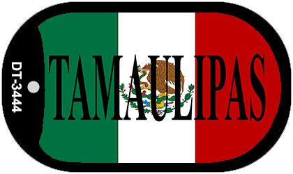 Tamaulipas Mexico Flag Metal Novelty Dog Tag Necklace DT-3444