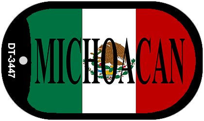 Michoacan Mexico Flag Metal Novelty Dog Tag Necklace DT-3447