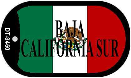 Baja California Sur Mexico Flag Metal Novelty Dog Tag Necklace DT-3450