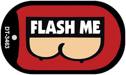 Flash Me Novelty Metal Dog Tag Necklace DT-3463