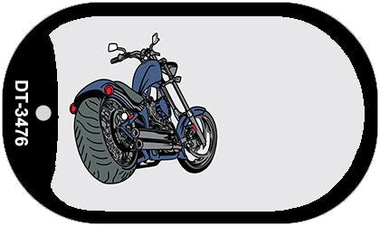 Motorcycle Offset Novelty Metal Dog Tag Necklace DT-3476