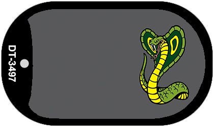 Cobra Offset Novelty Metal Dog Tag Necklace DT-3497