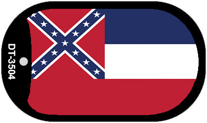 Mississippi State Flag Metal Novelty Dog Tag Necklace DT-3504