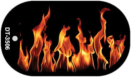 Flames Novelty Dog Tag Necklace DT-3506