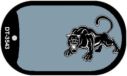 Panther Offset Novelty Metal Dog Tag Necklace DT-3543