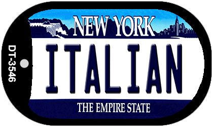Italian New York Novelty Metal Dog Tag Necklace DT-3546