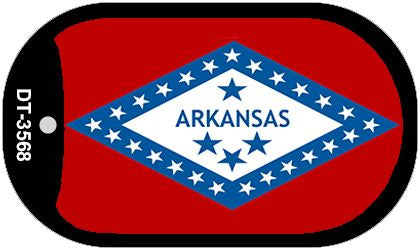 Arkansas State Flag Metal Novelty Dog Tag Necklace DT-3568