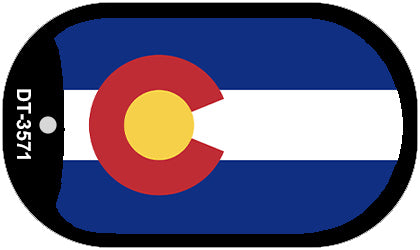 Colorado State Flag Metal Novelty Dog Tag Necklace DT-3571
