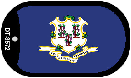 Connecticut State Flag Metal Novelty Dog Tag Necklace DT-3572
