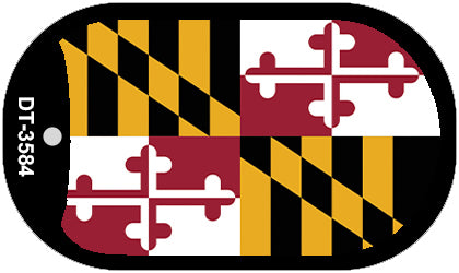 Maryland State Flag Metal Novelty Dog Tag Necklace DT-3584