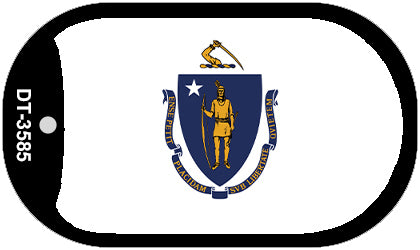 Massachusetts State Flag Metal Novelty Dog Tag Necklace DT-3585