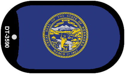 Nebraska State Flag Metal Novelty Dog Tag Necklace DT-3590