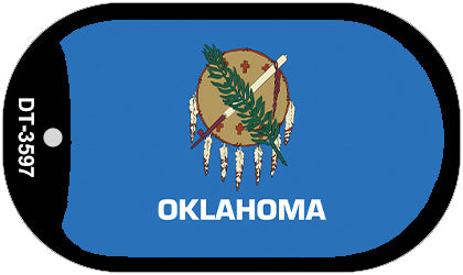 Oklahoma State Flag Metal Novelty Dog Tag Necklace DT-3597