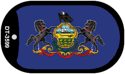 Pennsylvania State Flag Metal Novelty Dog Tag Necklace DT-3599