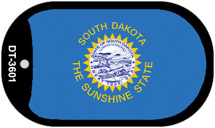 South Dakota State Flag Metal Novelty Dog Tag Necklace DT-3601